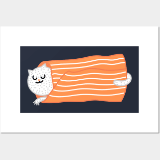 Funny sushi cat Posters and Art